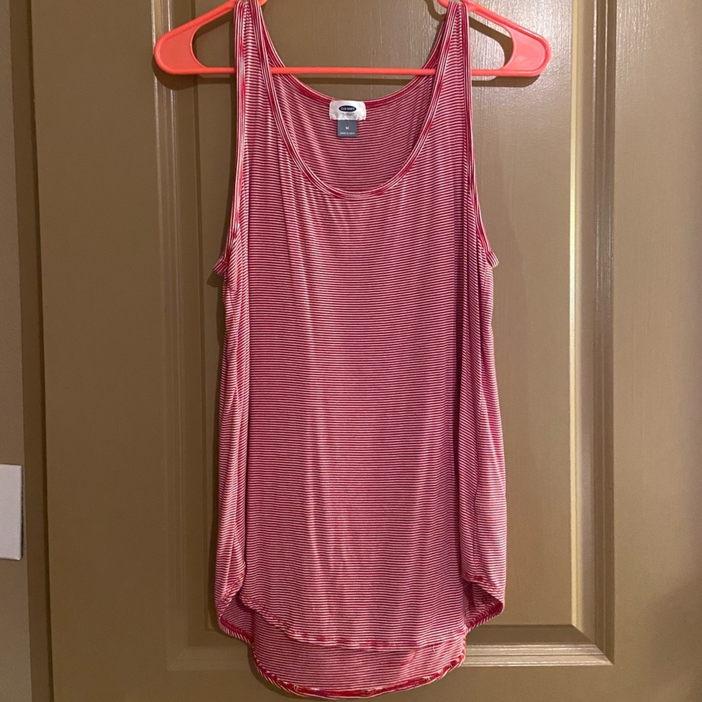 Old Navy white and red striped tank